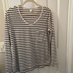 BP black and white striped long sleeve shirt